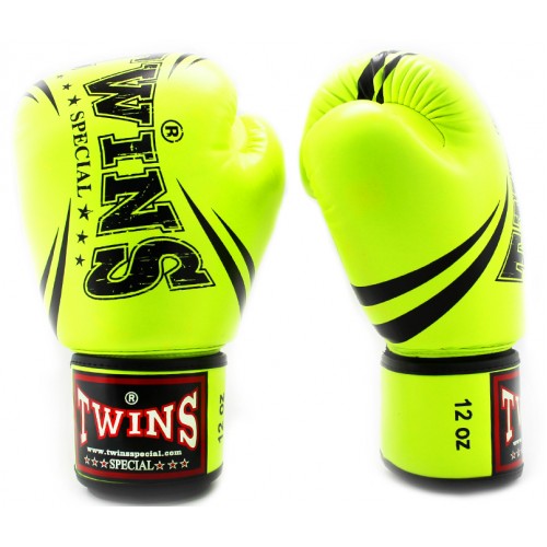 Боксерские перчатки Twins Special с рисунком (FBGVS3-TW6 light green)
